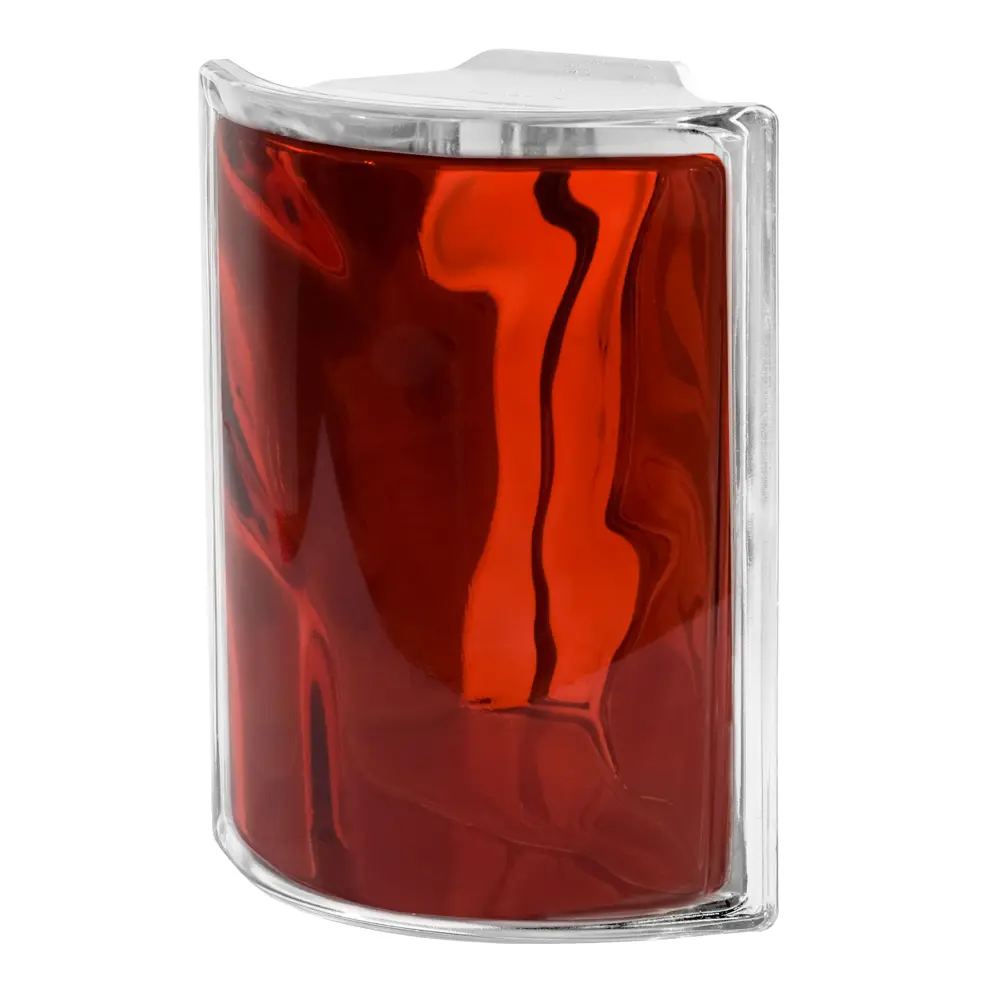 Стеклоблок Vitrablock Волна окрашенный внутри угловой цвет рубиновый STLM-2209416