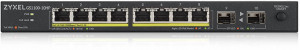 GS1100-10HP-EU0101F gs1100-10hp poe + switch 8xge poe +, 2xsfp, desktop, silent, 130w poe budget ZyXEL