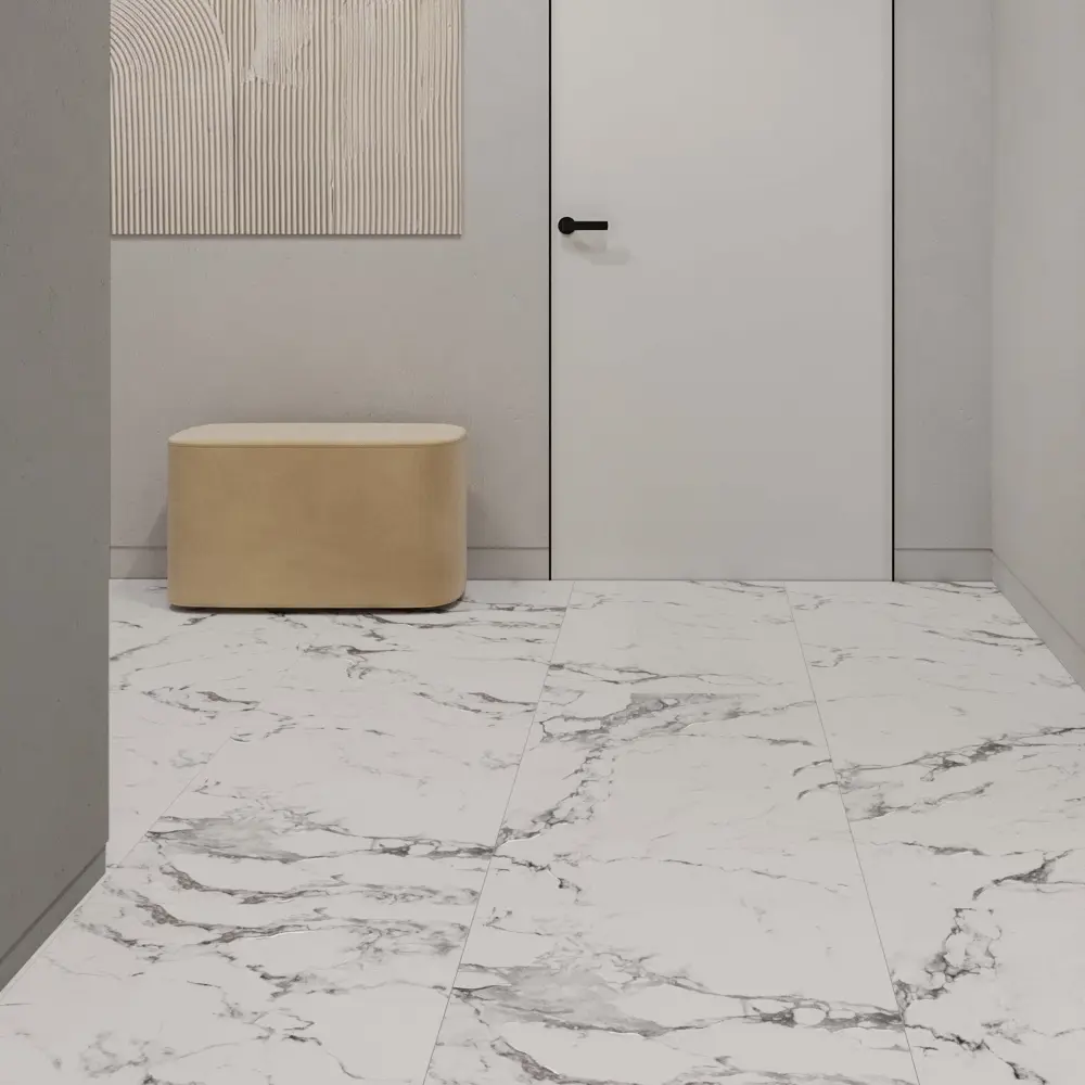 Глазурованный керамогранит Arcadia Ceramica Borghini Silver Carving 60x60 см 1.44 м² матовый цвет белый STLM-2206816