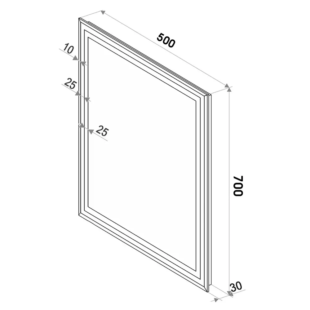 Зеркало Santreyd с подсветкой для ванной и интерьера 50x70 см 89180042 Пронто STLM-0079568 - Вид №7