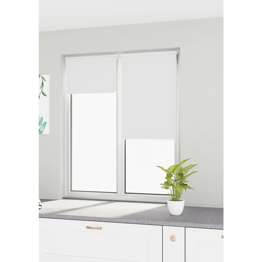 Рулонная штора блэкаут KREAFORTA Vorga 80x160 см белая STLM-2174804 - Вид №7