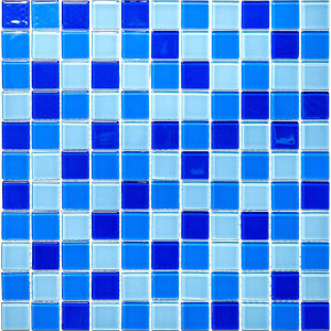 Декоративная мозаика CPM-13-25-300x300 30x30см стекло цвет синий NATURAL Color Palette Mix