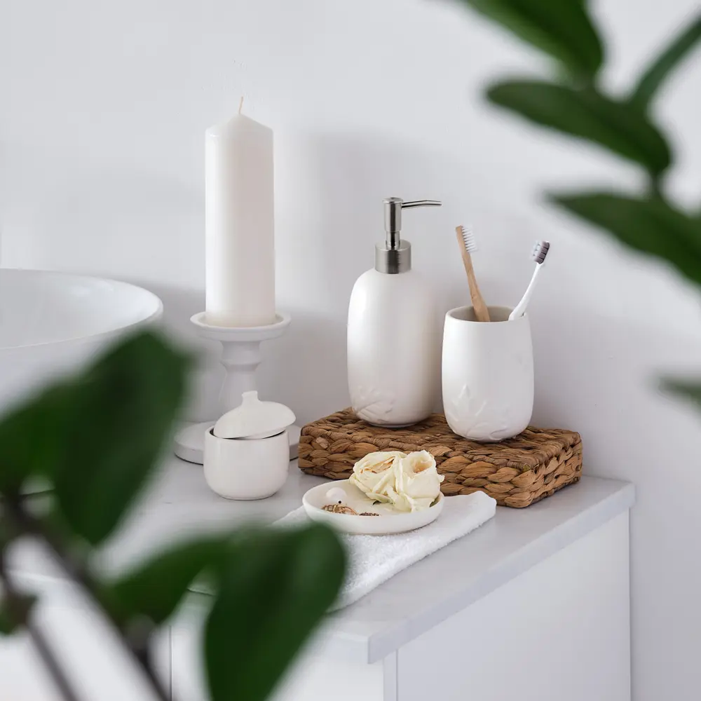 Дозатор для жидкого мыла MOROSHKA Shelest - элегантный белый аксессуар для ванной 89355549 STLM-0995730 - Вид №4