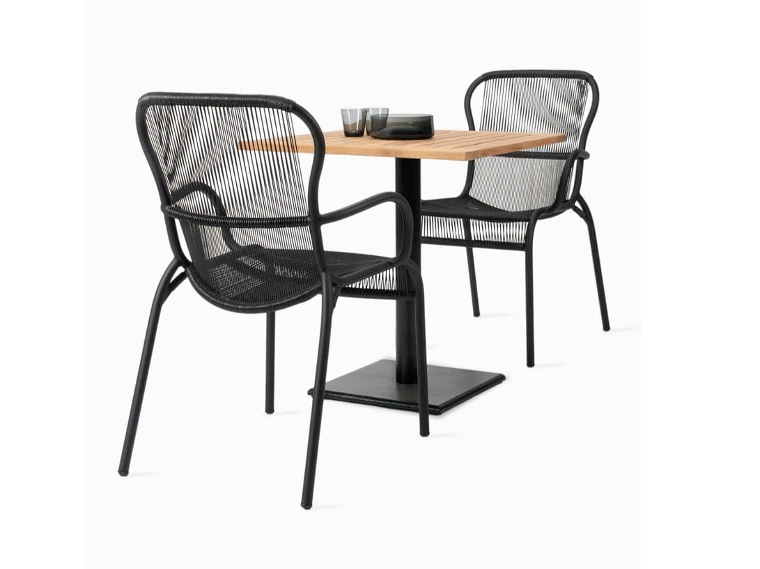 Стальной и деревянный квадратный садовый стол Vincent sheppard QUADRO ARCH-00008676 - Вид №1