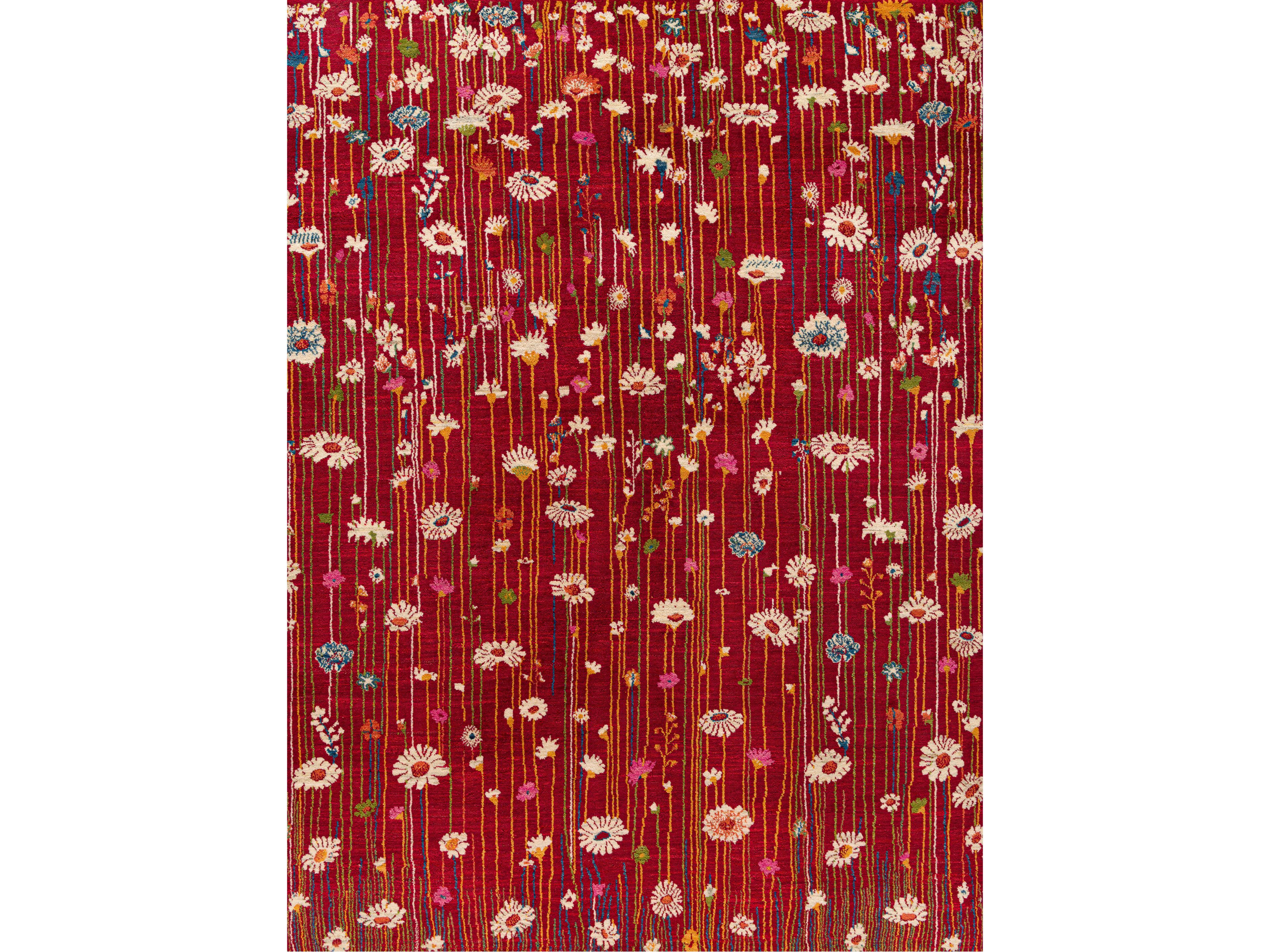 Шерстяной прямоугольный цветочный ковер Zollanvari Flower Meadow ARCH-00130550 - Вид №1