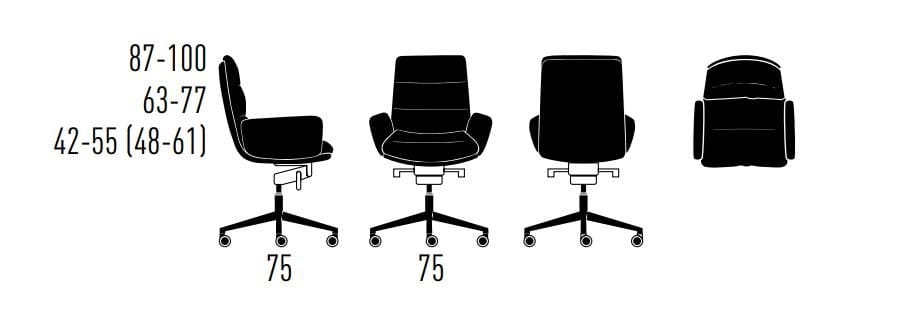 Стул с регулируемой высотой с подлокотниками KFF Arva ARCH-00144670 - Вид №10