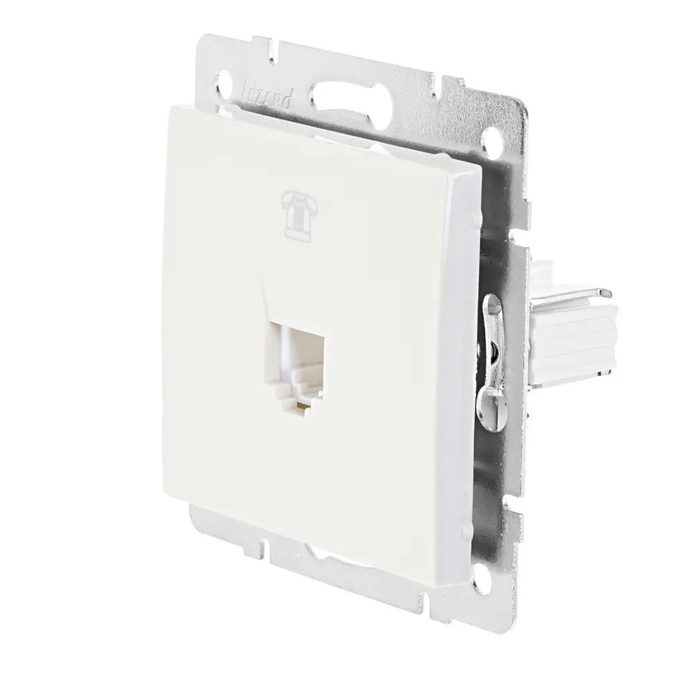 Телефонная розетка встраиваемая Lezard Rain RJ11, цвет бежевый STLM-2193862 - Вид №2