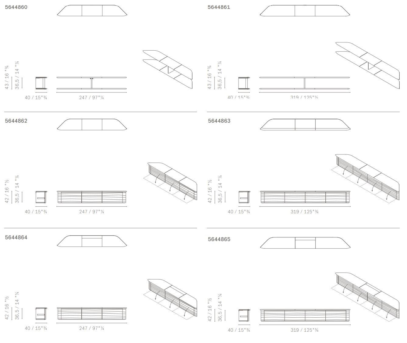 Отдельно стоящая офисная перегородка из дуба Poltrona Frau офис-системы управления ARCH-00026494 - Вид №2