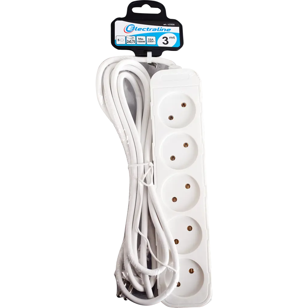 Удлинитель без заземления Electraline 5 розеток, 3 м STLM-2139438 - Вид №3