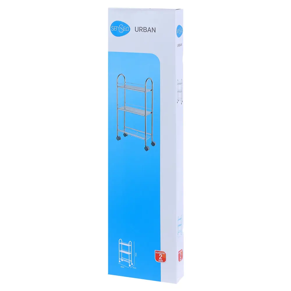 Стеллаж для ванной комнаты Urban Slim металл цвет хром SENSEA STLM-2056124 - Вид №4