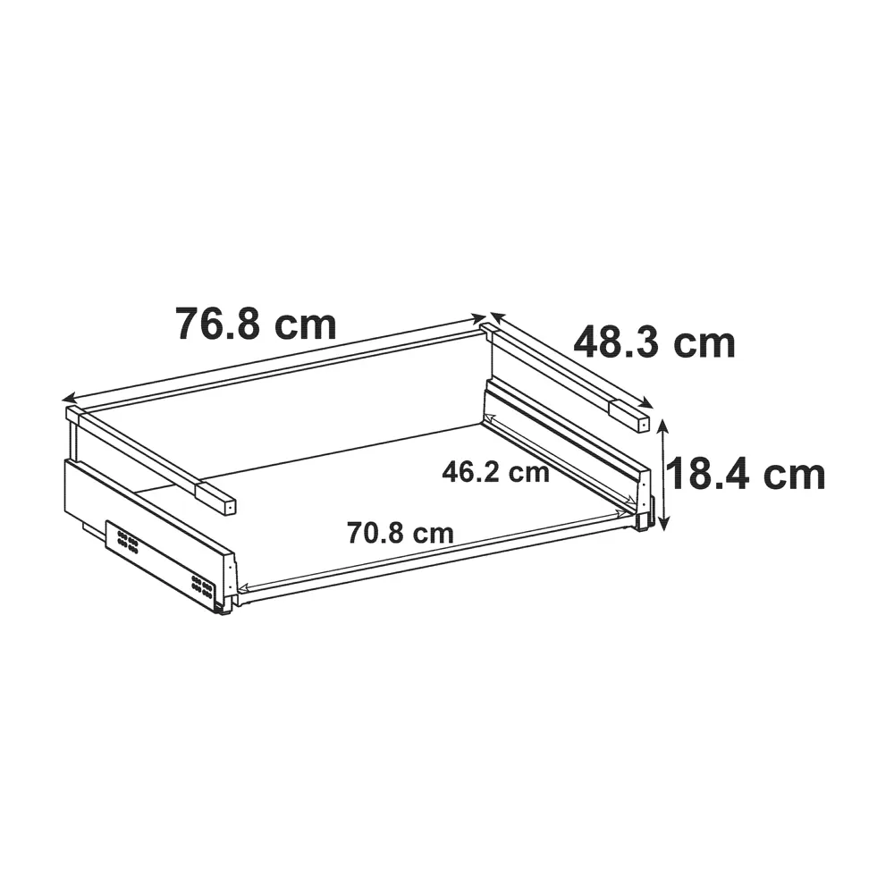 Ящик Delinia ID 76.8x18.4x48.3 см металл цвет серый STLM-2127209 - Вид №4