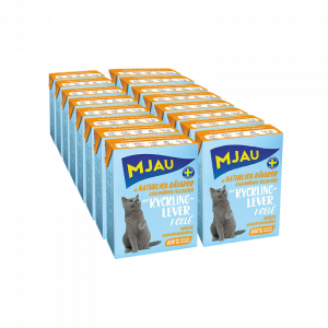 ПР0040564*16 Корм для кошек мясные кусочки в желе с куриной печенью конс. (упаковка - 16 шт) MJAU