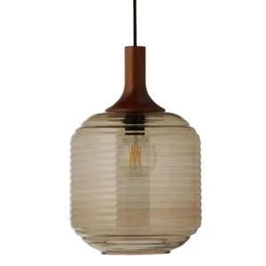 Лампа подвесная Honey, D26 см, янтарная