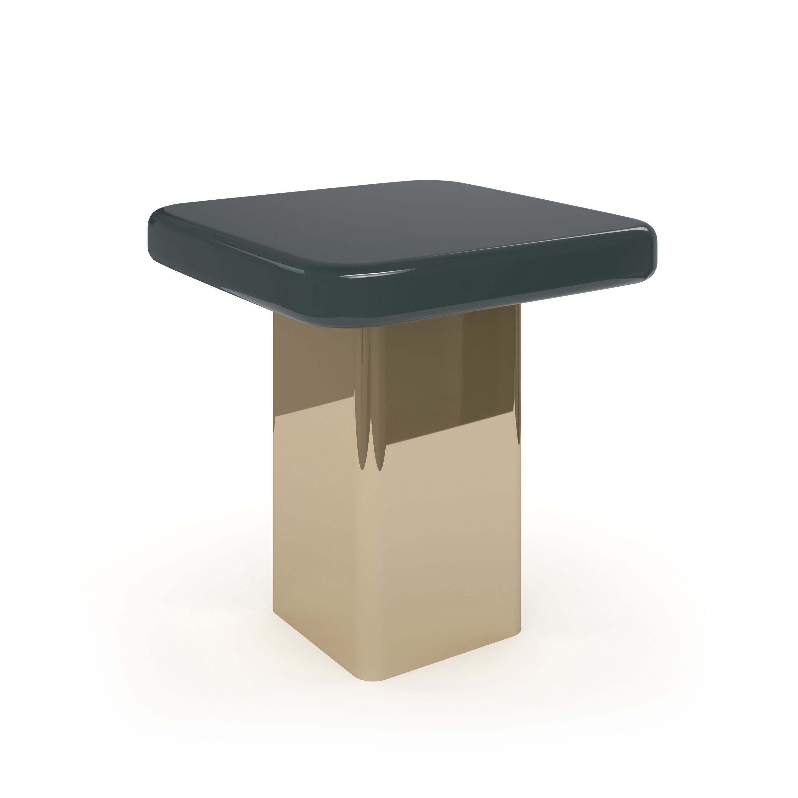 Высокий квадратный стеклянный журнальный столик Caracole Gelee ARCH-00085202 - Вид №1