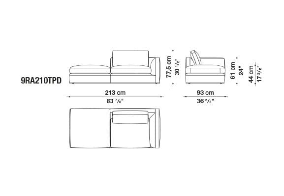 Ткань диван B&B Italia Ричард ARCH-00082196 - Вид №14