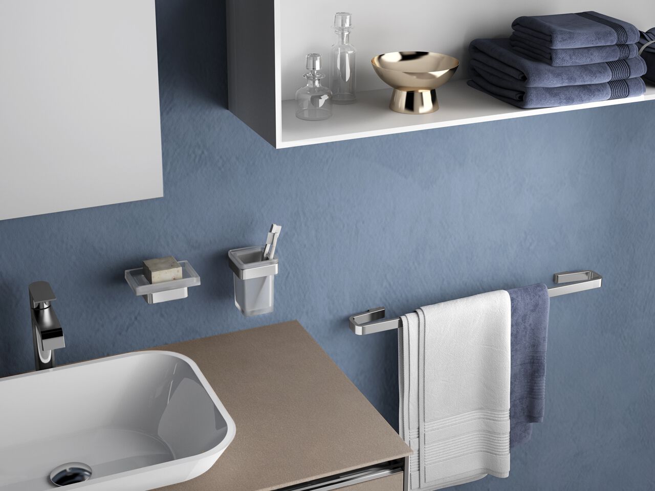 Матовый стеклянный настенный держатель зубной щетки GEDY Самоа ARCH-00146369 - Вид №1