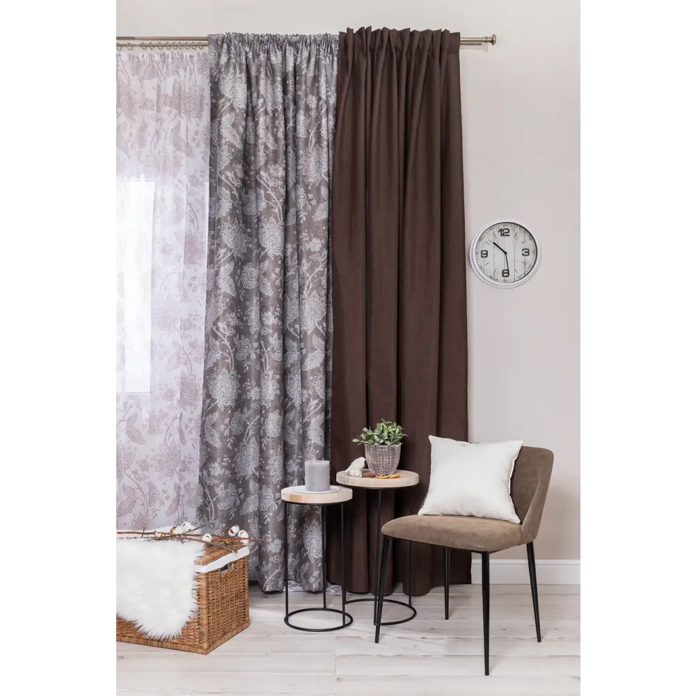 Тюль на ленте «Королевский цветок» 300х260 см цвет белый WITERRA STLM-2139975 - Вид №6