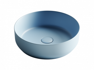 CN6022ML Умывальник чаша накладная круглая (цвет Голубой Матовый) 390*390*120мм Ceramica Nova ELEMENT