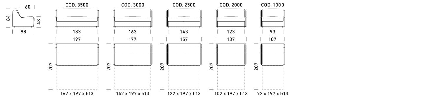 Диван-кровать с двуспальной кроватью Dienne Salotti Views II ARCH-00068623 - Вид №6