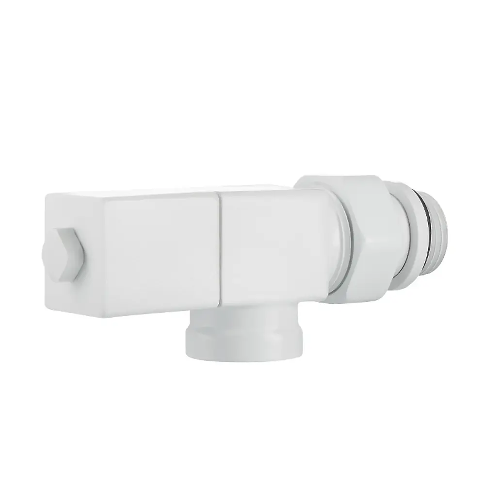 Набор вентилей для радиатора Royal Thermo Cube 1/2" осевой цвет белый STLM-2081420 - Вид №6