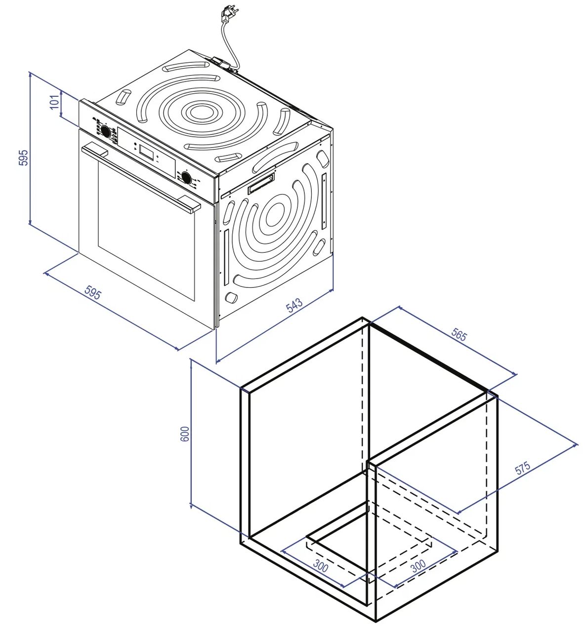 9161246 Электрический духовой шкаф Oasis D-SBN серебристый STDN-0108746 - Вид №5