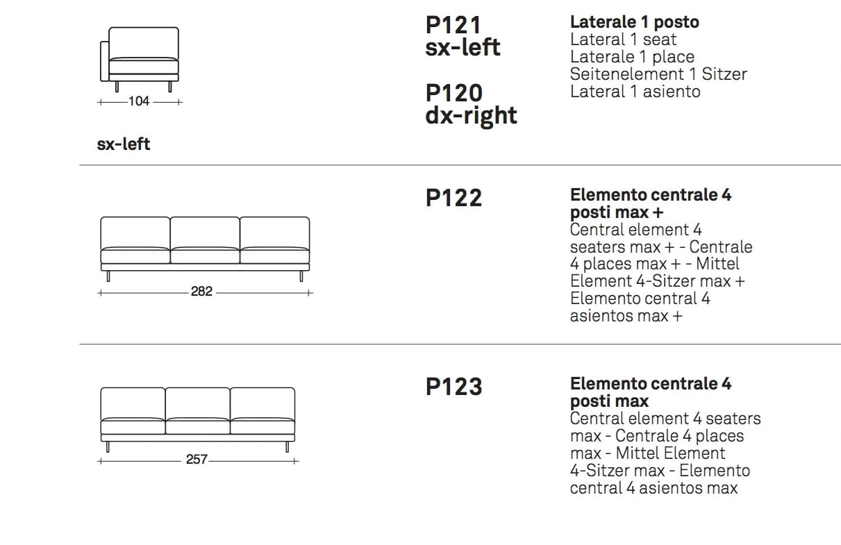 Секционный тканевый диван с полуостровом VALENTINI Slim New ARCH-00136564 - Вид №4