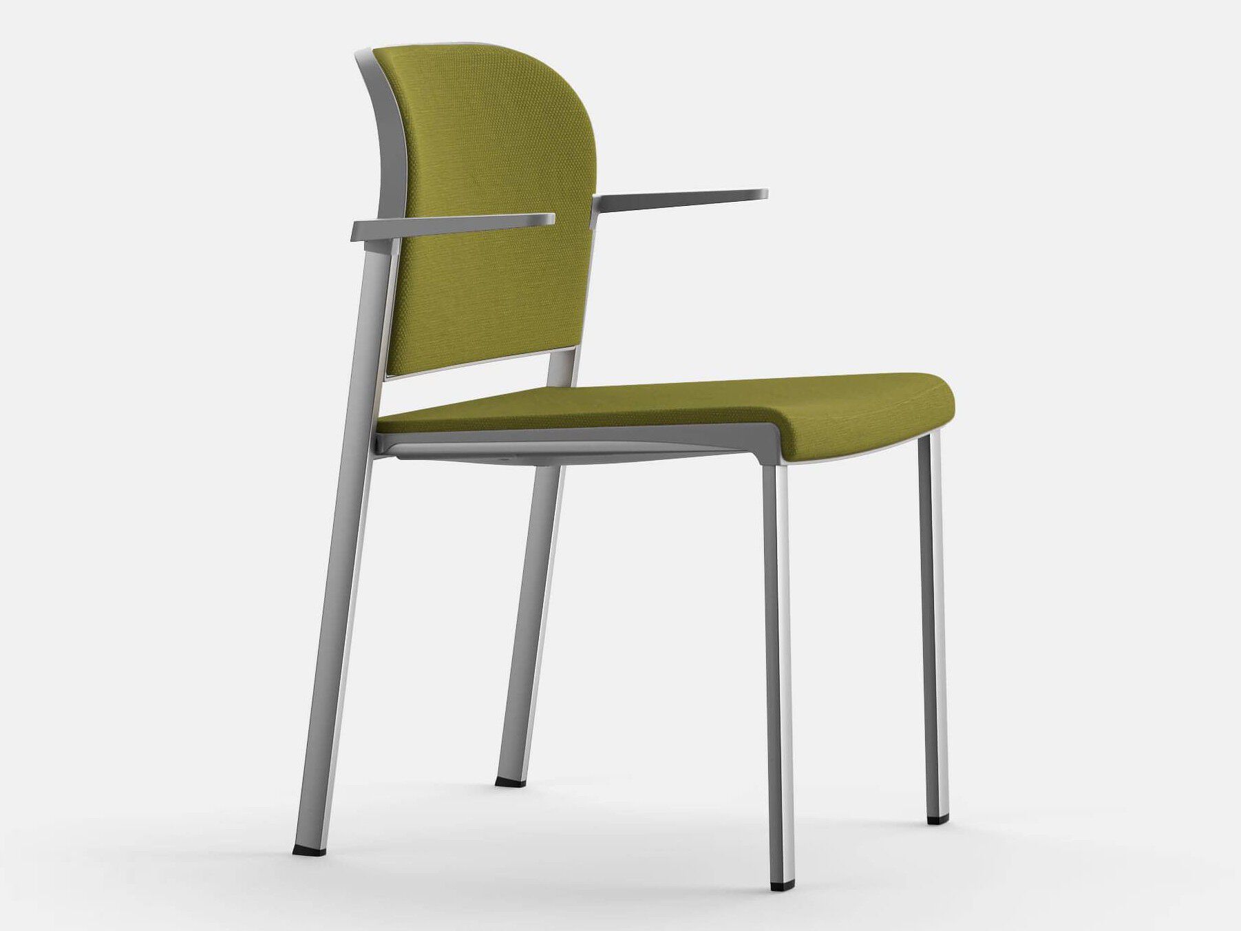 Штабелируемый офисный стул из ткани с подлокотниками IBEBI био ARCH-00080941