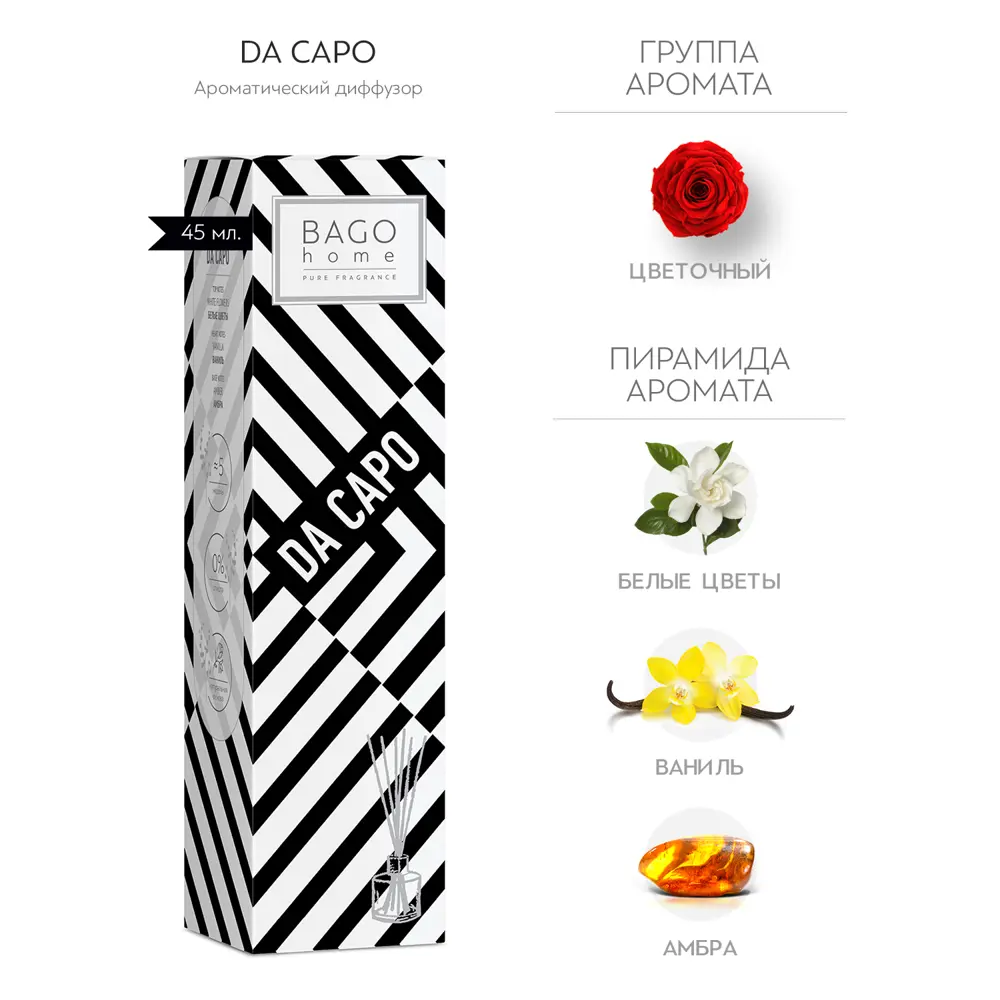 Ароматический диффузор Bago Home Da Capo 45 мл STLM-2178082 - Вид №1