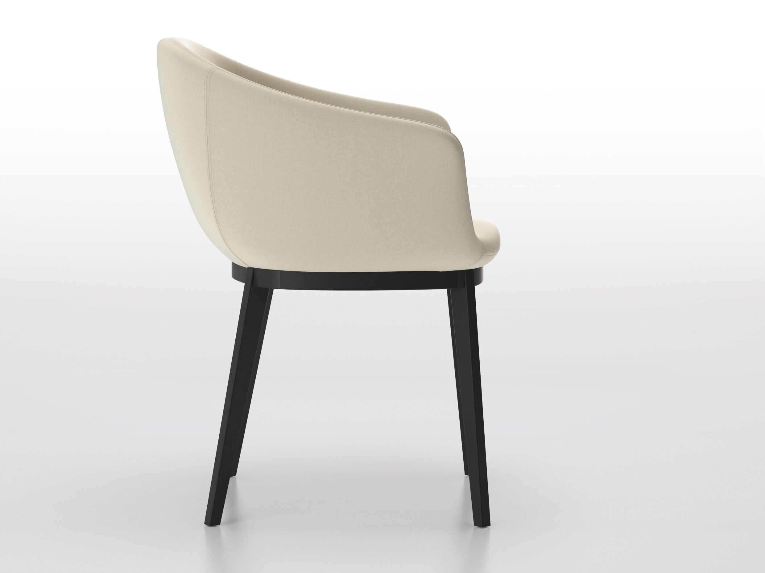 Тканевое кресло с подлокотниками и основанием из бука BBB LUCREZIA ARCH-00090458 - Вид №2