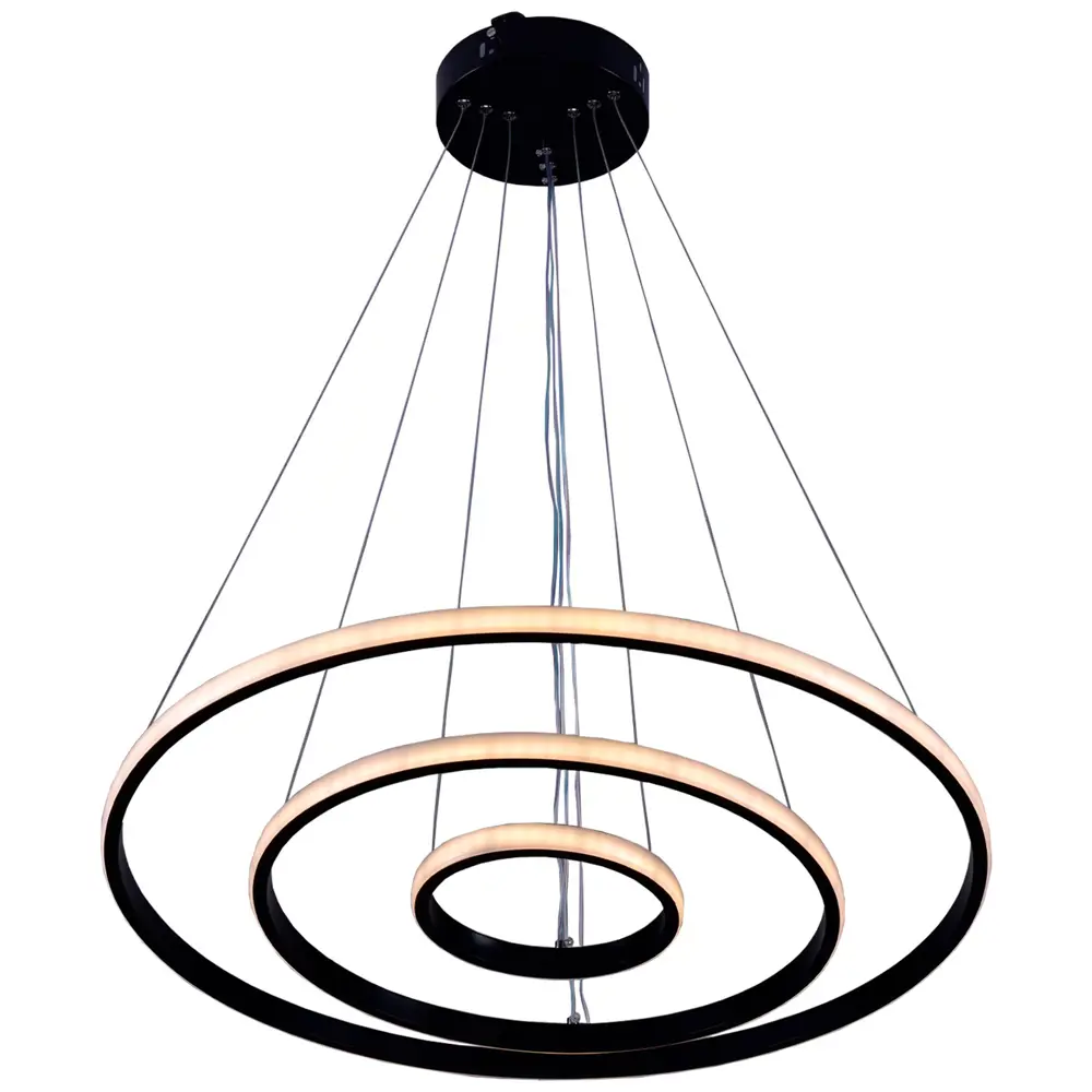 Светильник подвесной светодиодный «Пространство» 9 м² цвет черный КЛЮЧНИК STLM-2168879 - Вид №1