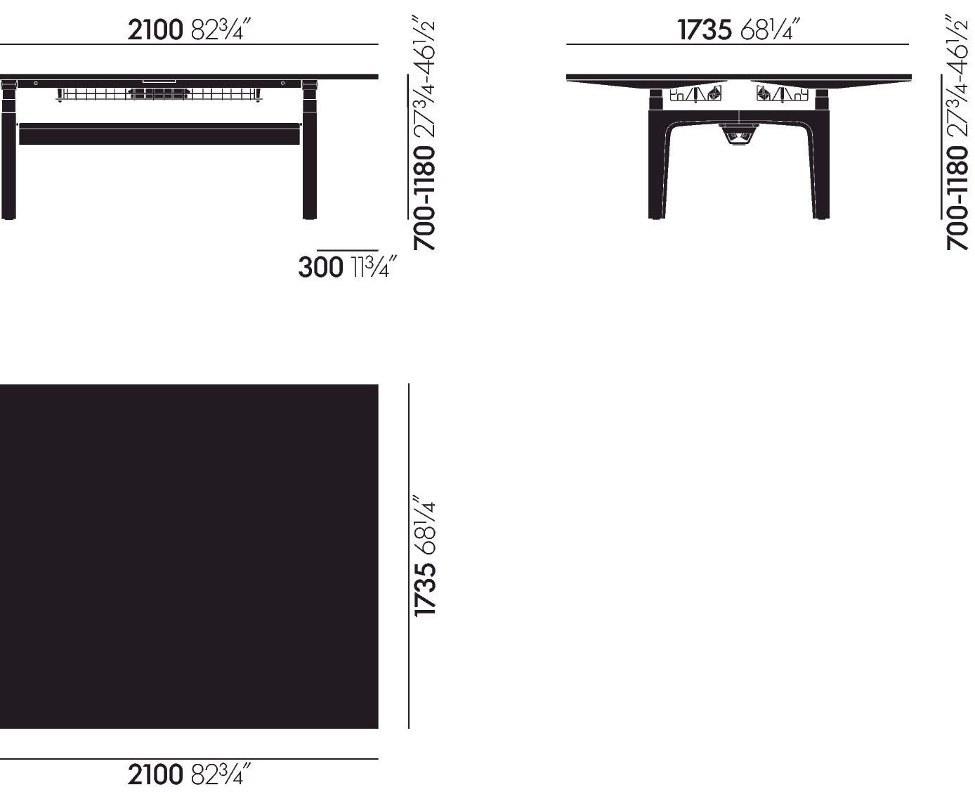 Множественный прямоугольный стол VITRA CDS ARCH-00096468 - Вид №109