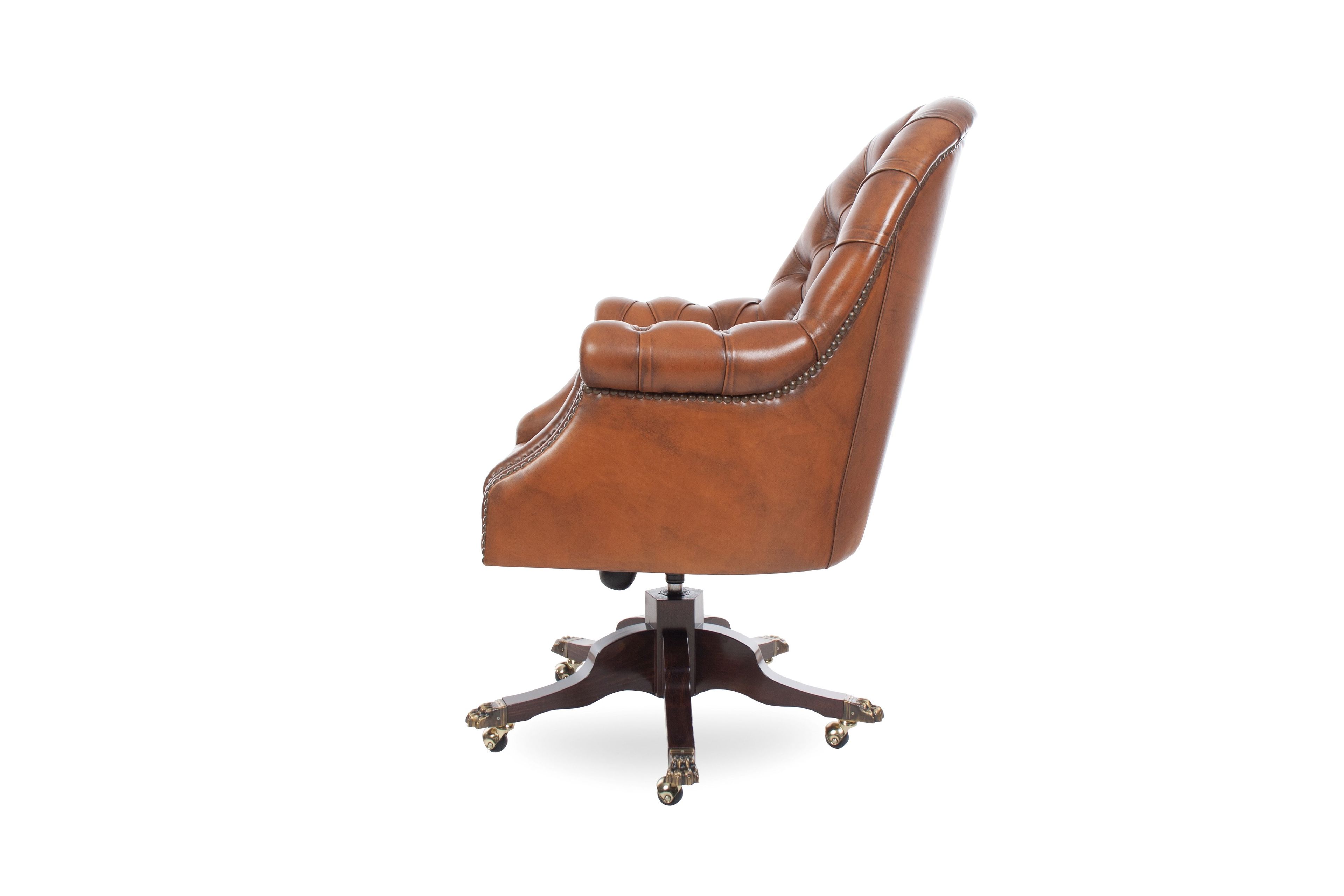 Офисное кресло с регулируемым по высоте кожаным подлокотником с 5 спицами CREARTE COLLECTIONS Gobernor Origins ARCH-00042664 - Вид №6