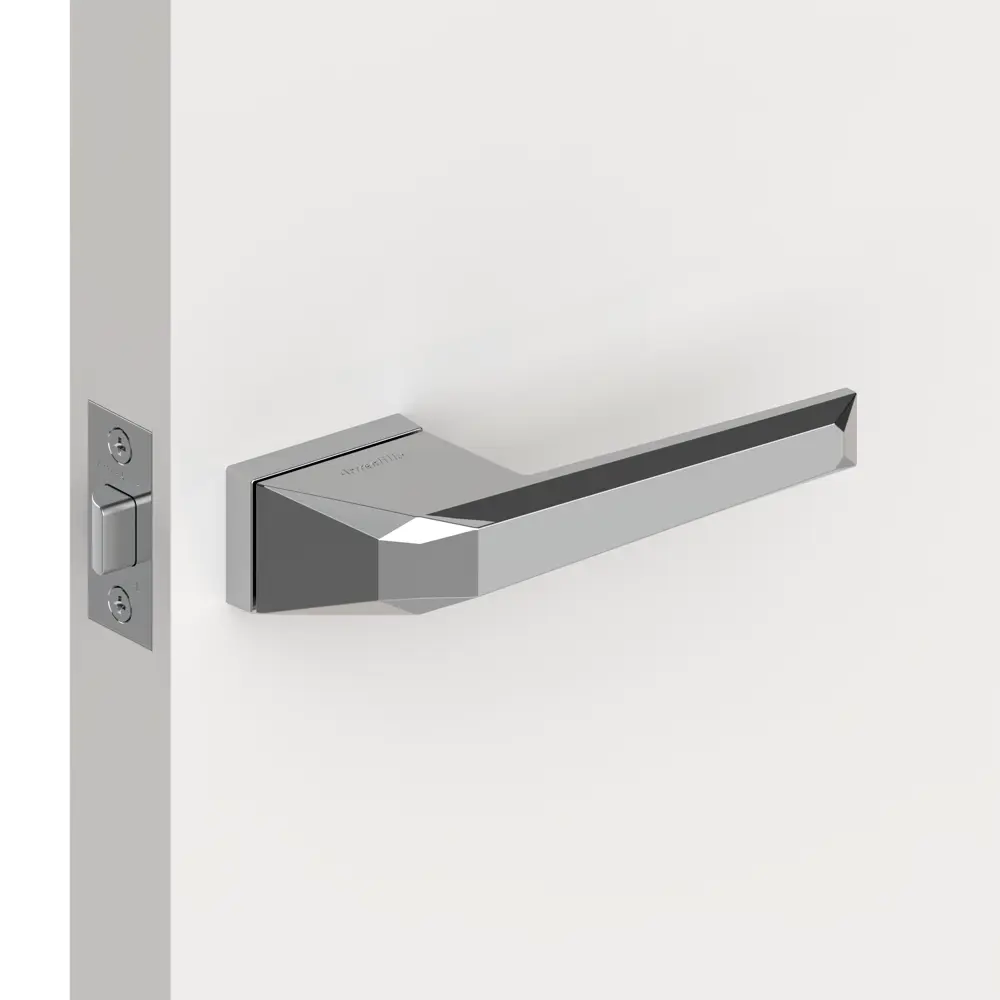 Ручка дверная Armadillo Stone UCS без запирания ЦАМ гальваническое покрытие цвет хром STLM-2078385 - Вид №4