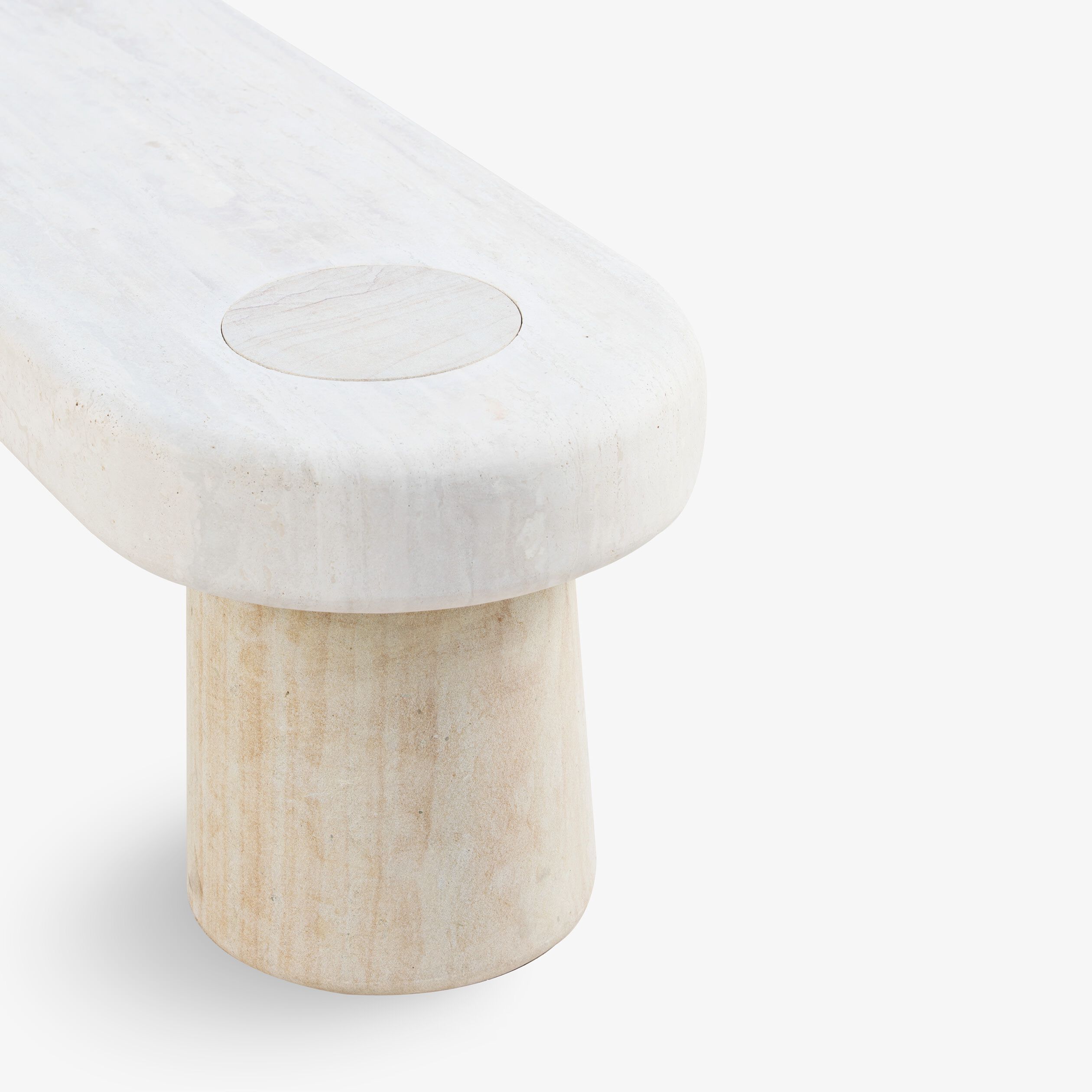 Травертиновая садовая скамейка VELTHA® CLIO ARCH-00043422 - Вид №5