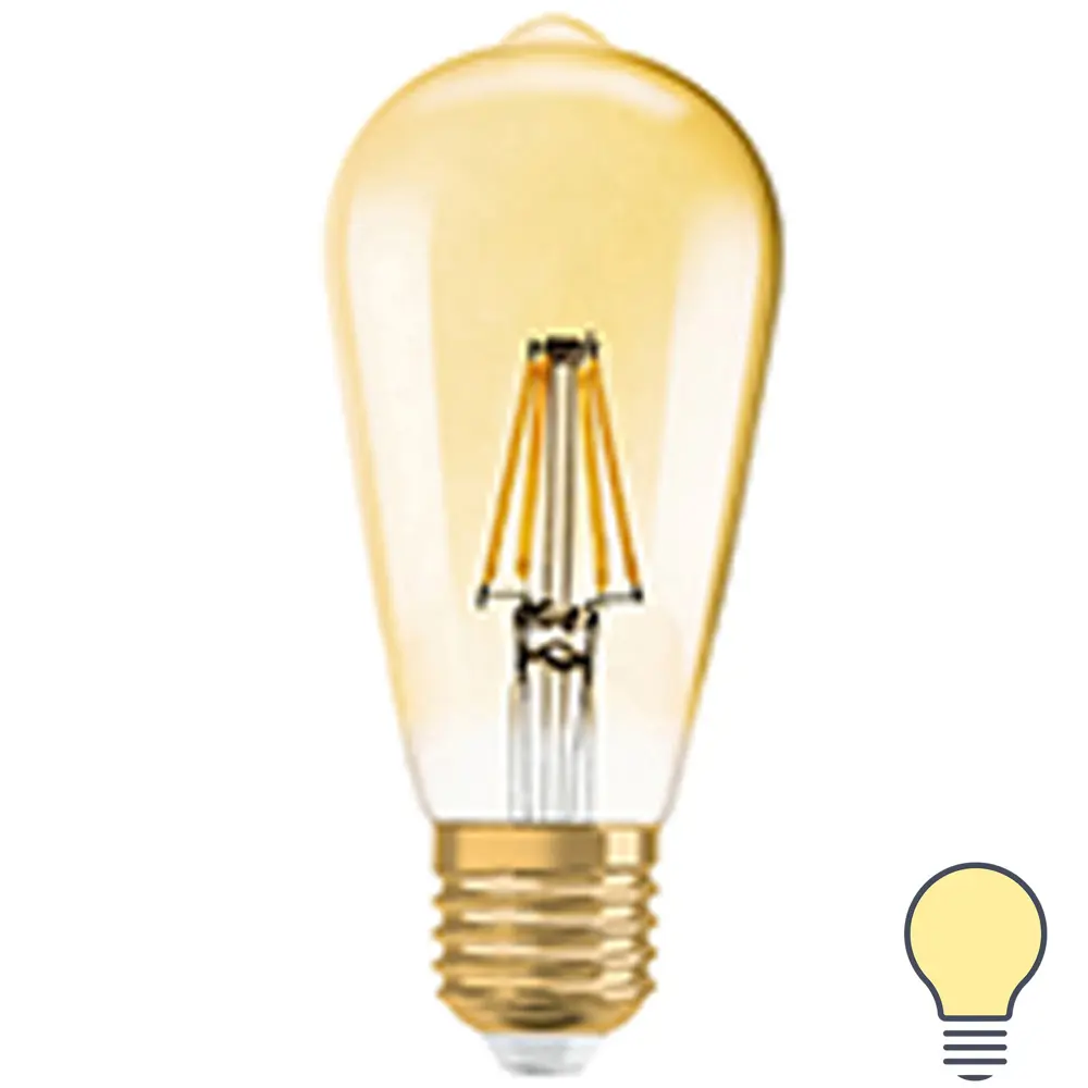 Лампа светодиодная Osram филаментная E27 230 В 7 Вт/825 Edison STLM-2024646
