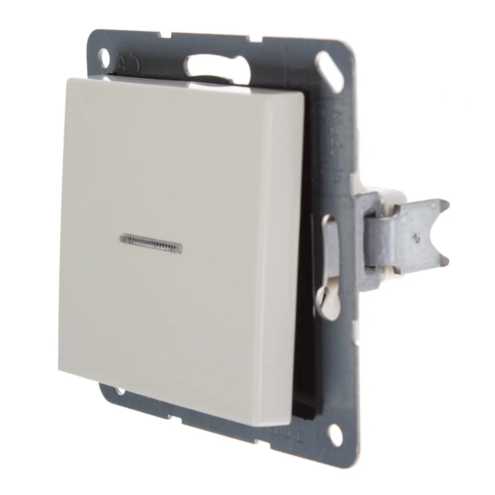 Выключатель Jung EcoProfi 1 клавиша с подсветкой цвет бежевый STLM-2199353 - Вид №1