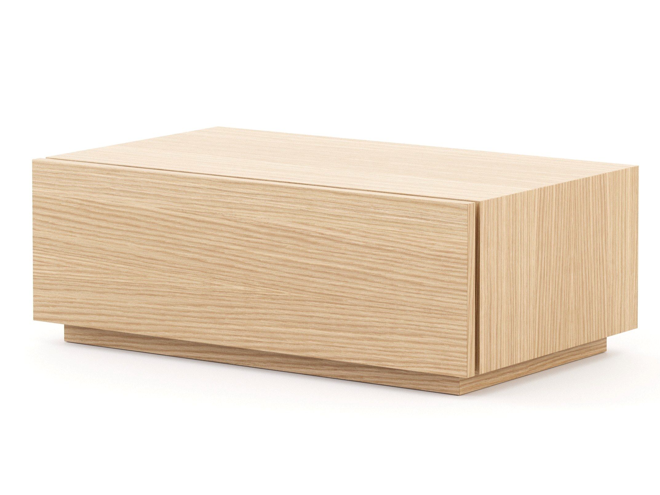 Прямоугольная прикроватная тумбочка из орехового дерева с ящиками Stylish Club Санторини ARCH-00053393 - Вид №3