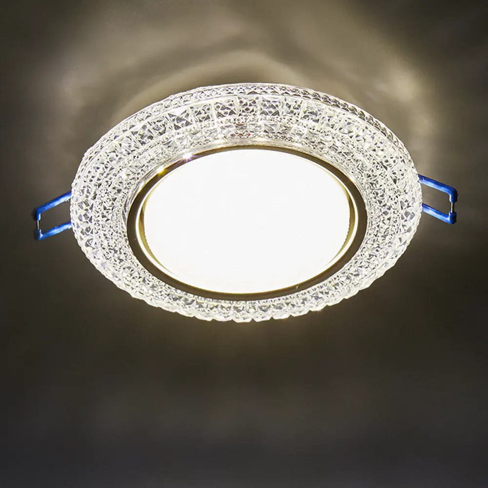Светильник точечный встраиваемый Italmac Emilia 53 3 70 с LED-подсветкой под отверстие 85 мм, 5 м², цвет прозрачный STLM-2025976 - Вид №1