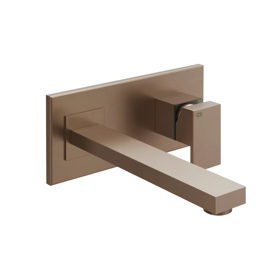Смеситель для умывальника 44838 708 Gessi Rettangolo МЕДНЫЙ МАТОВЫЙ PVD 44838708