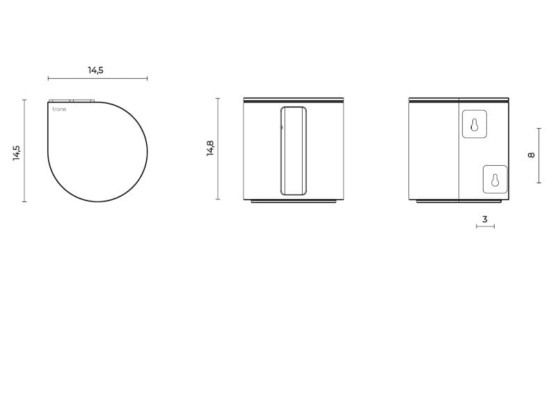 Керамический держатель рулона Trone Aura ARCH-00056985 - Вид №4