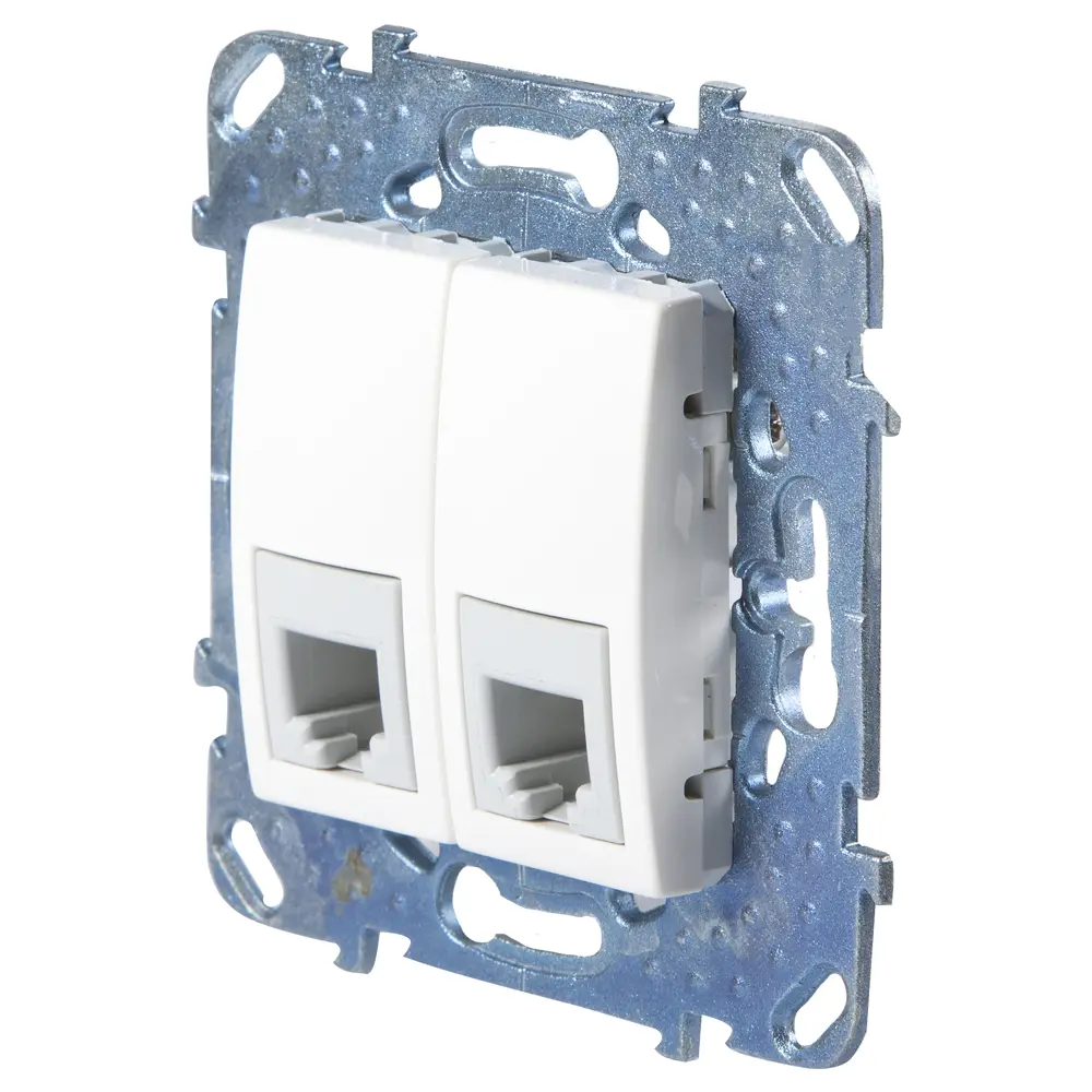 Телефонная розетка двойная встраиваемая Schneider Electric Unica RJ11, цвет бежевый 10157036 STLM-2147119  - Вид №3