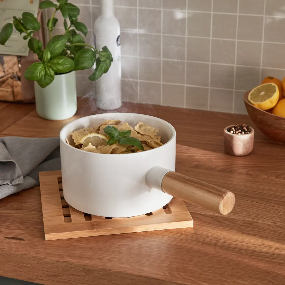 Подставка под горячее 20x20x1 см бамбук цвет бежевый Santreyd STLM-2012073 - Вид №4