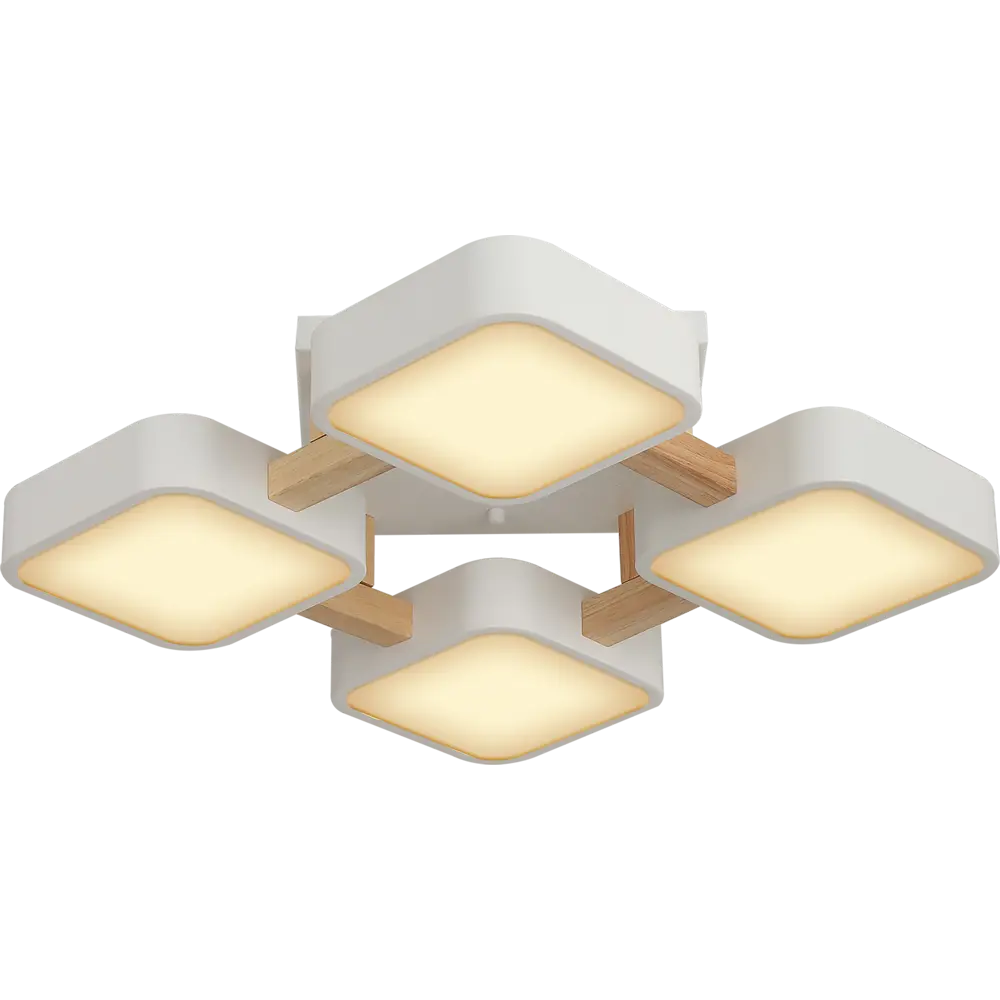 Люстра потолочная светодиодная Ritter Scandia 52072 6 56 Вт 19 м² регулируемый белый свет цвет белый/ дерево 89195491 STLM-2149407  - Вид №1