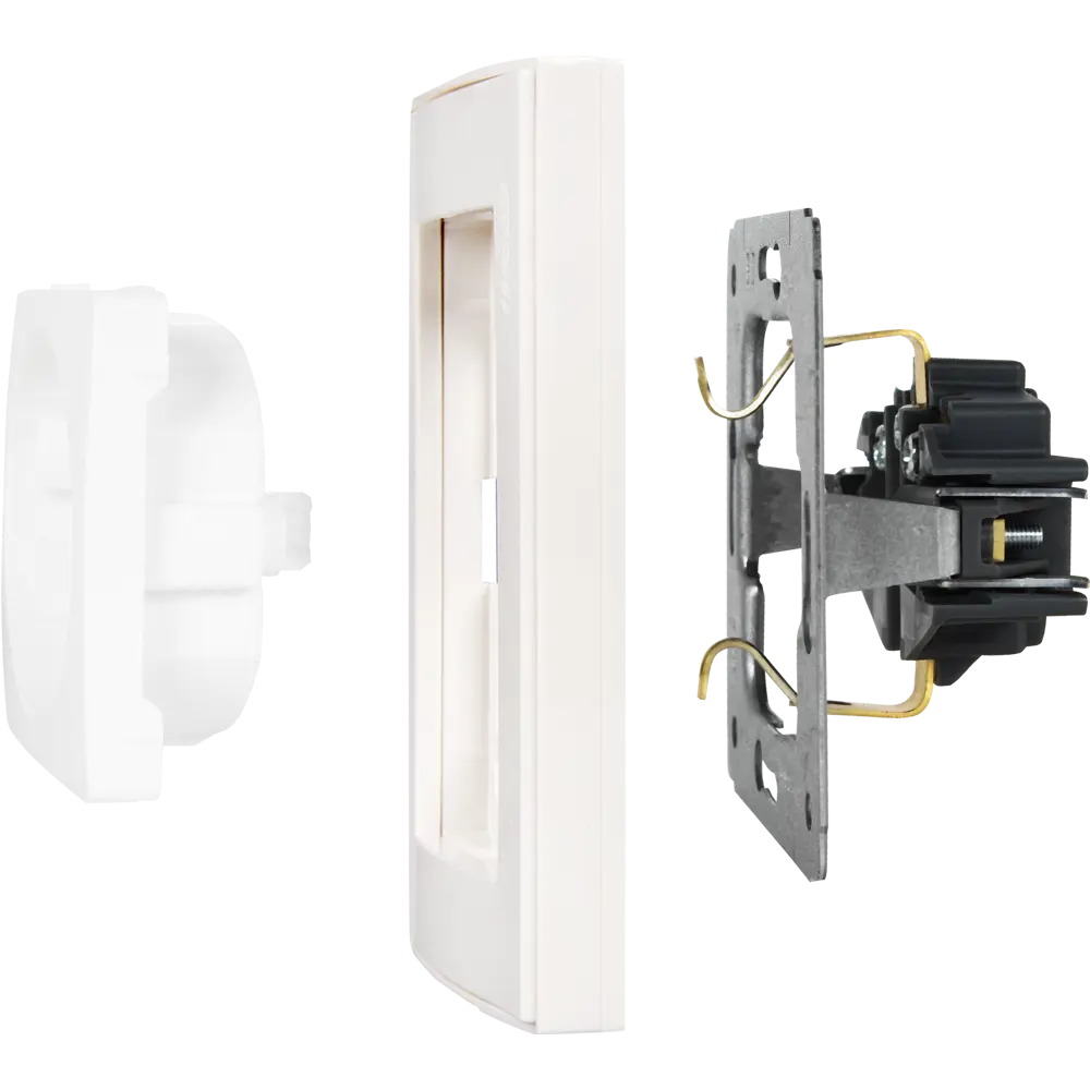 Рамка для розеток и выключателей Lezard Rain вертикальная 3 поста цвет белый STLM-2062202 - Вид №3