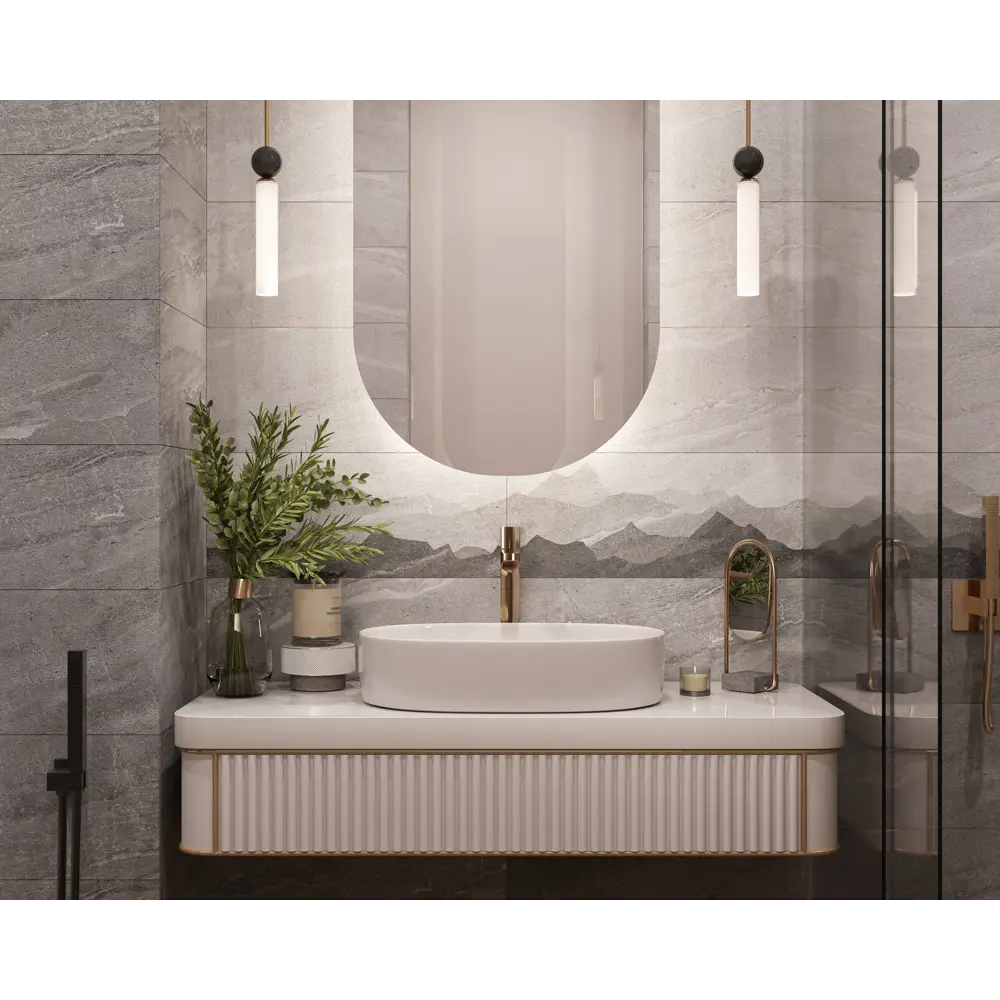 Настенная плитка Gracia Ceramica Fog с сахарным эффектом, темно-серый 89231598 STLM-0947076 - Вид №5