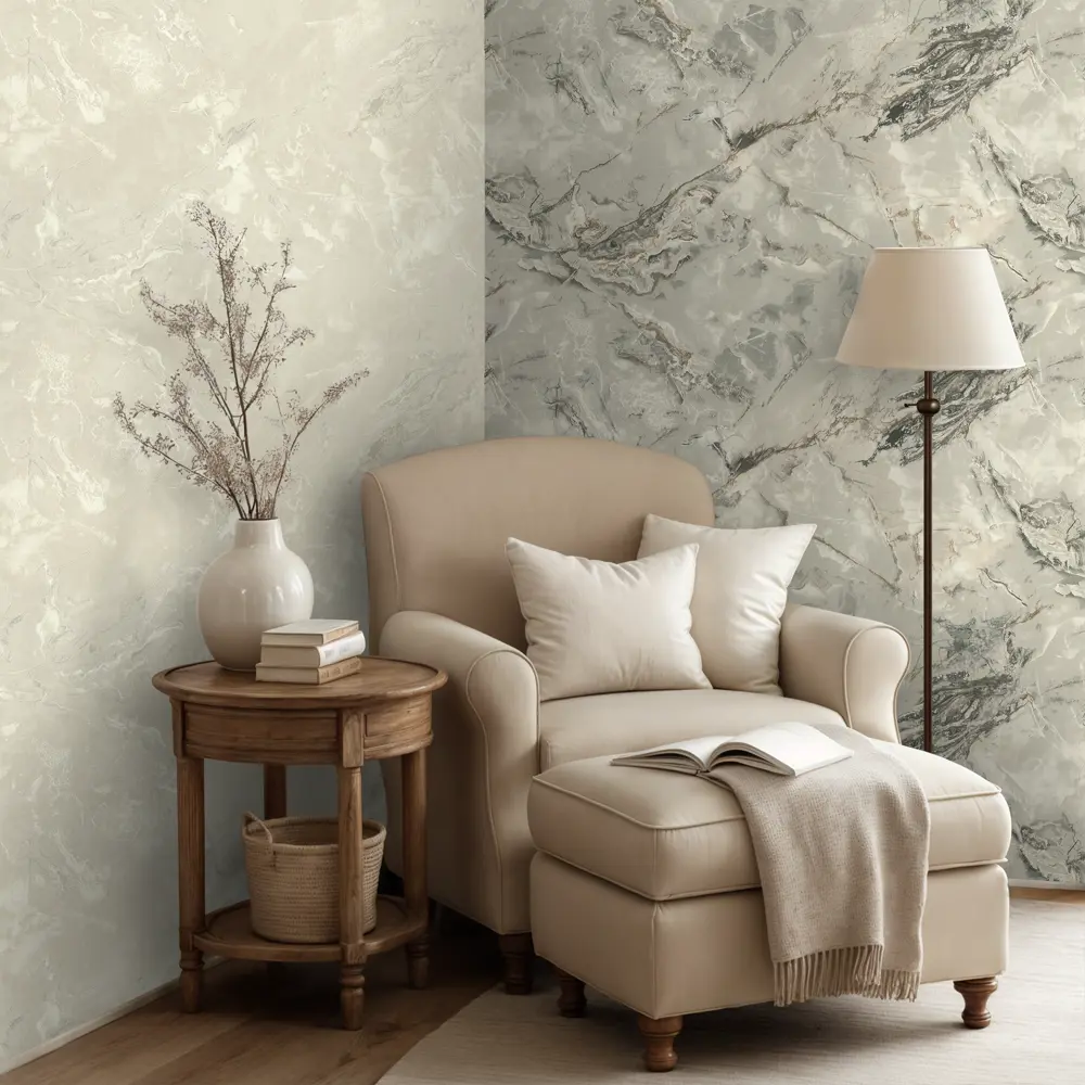 Флизелиновые обои Ornamy Calacatta серые с рельефной текстурой 89433801 STLM-1565118 - Вид №4