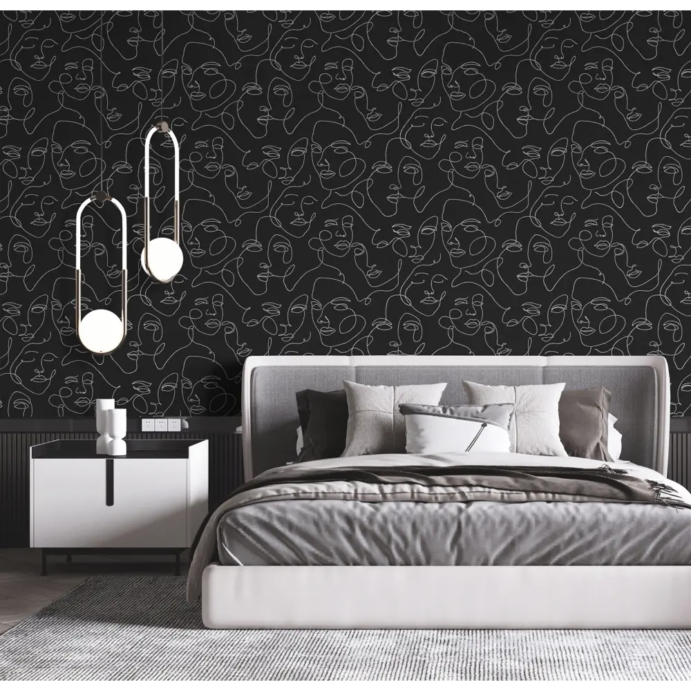 Обои флизелиновые Wallsecret Picasso черные 1.06 м 8754-29 STLM-2060165 - Вид №4