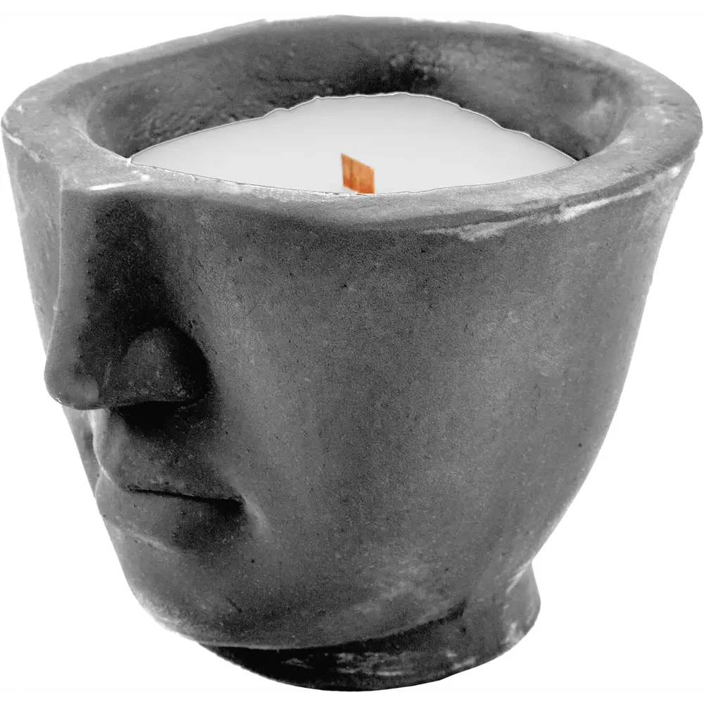 Свеча в гипсе Амфион серая 9 см EVIS STLM-2011496