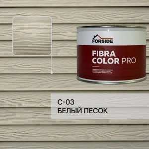 91864979 Краска фасадная для фиброцементного сайдинга Forside C-03 полуглянцевая цвет белый песок 0.5л STLM-1372396