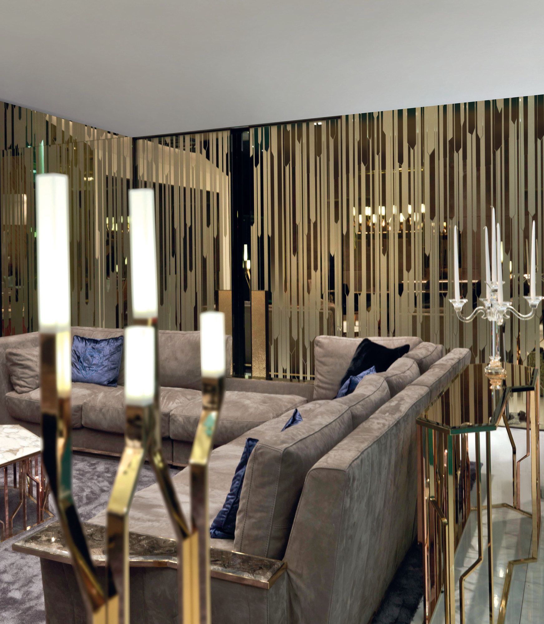 Обшивка из зеркального стекла Longhi Aluminiun Chic-Doors ARCH-00115417